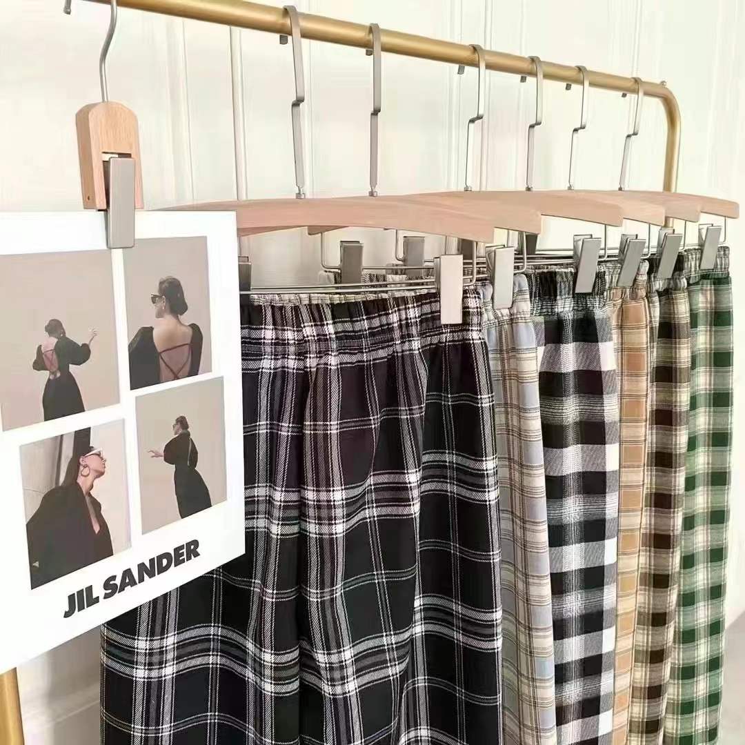 880件爆款女装格子裤外贸服装批发
