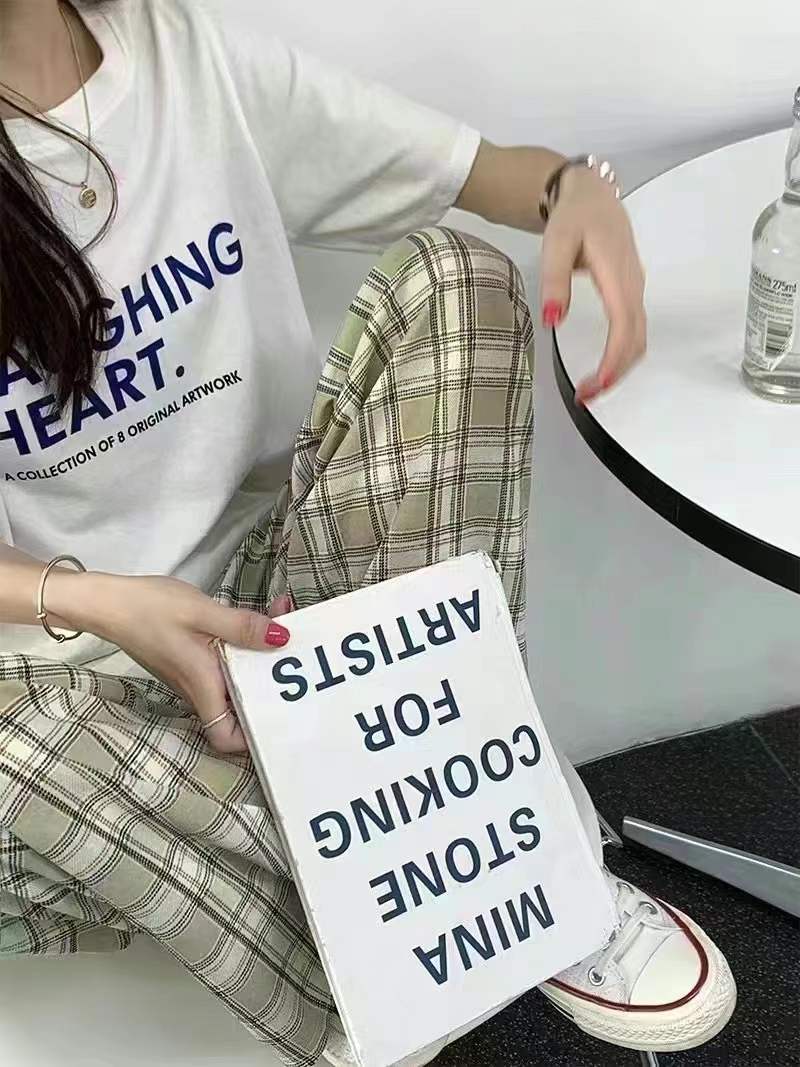 880件爆款女装格子裤外贸服装批发