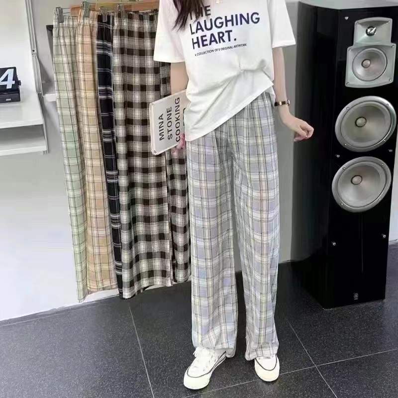 880件爆款女装格子裤外贸服装批发