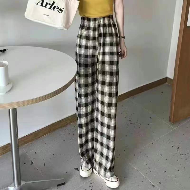 880件爆款女装格子裤外贸服装批发