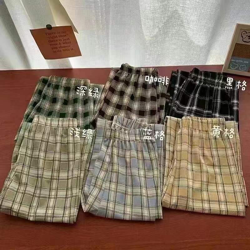 880件爆款女装格子裤外贸服装批发