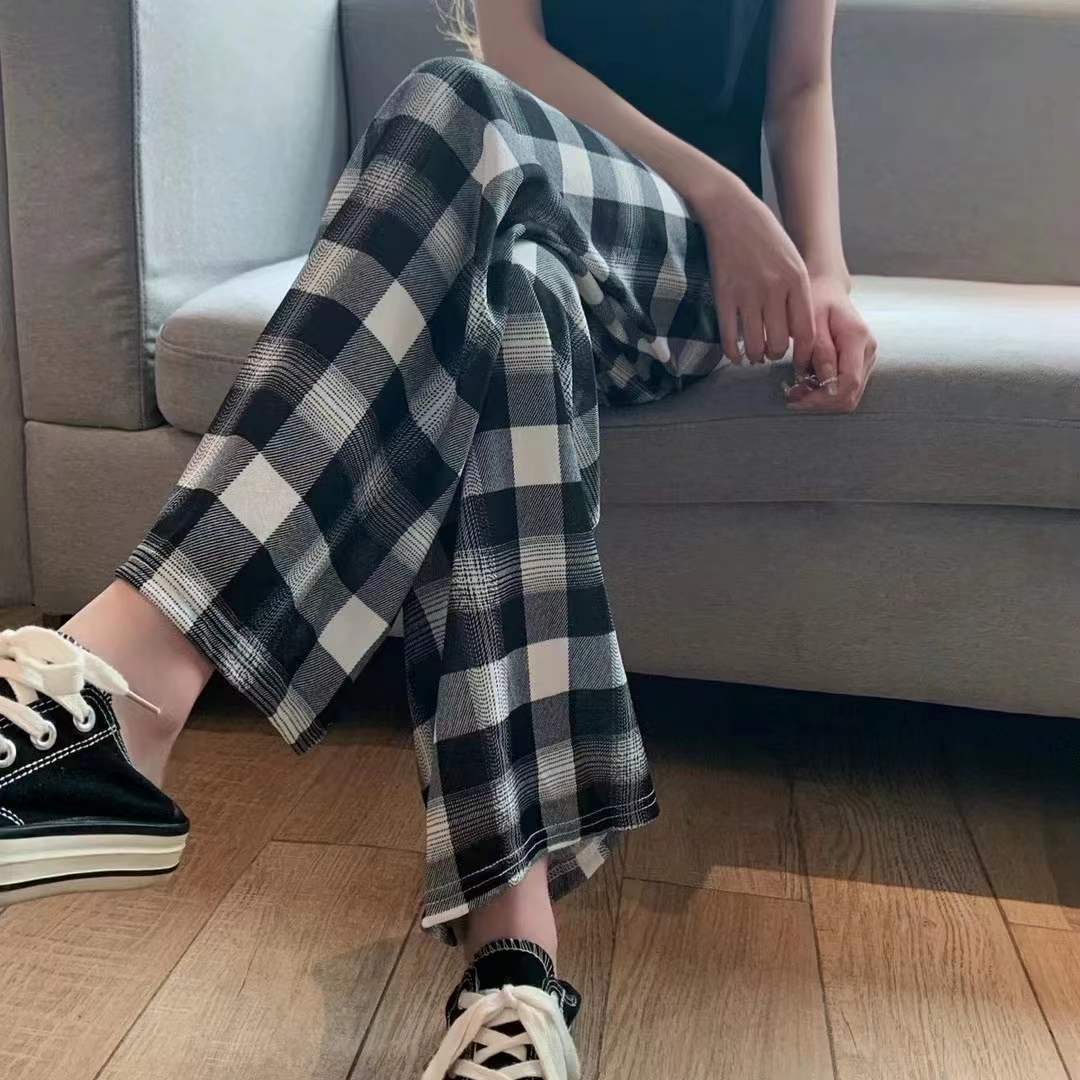 880件爆款女装格子裤外贸服装批发