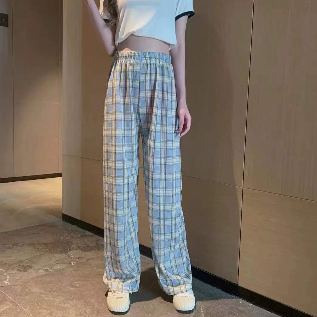 880件爆款女装格子裤外贸服装批发