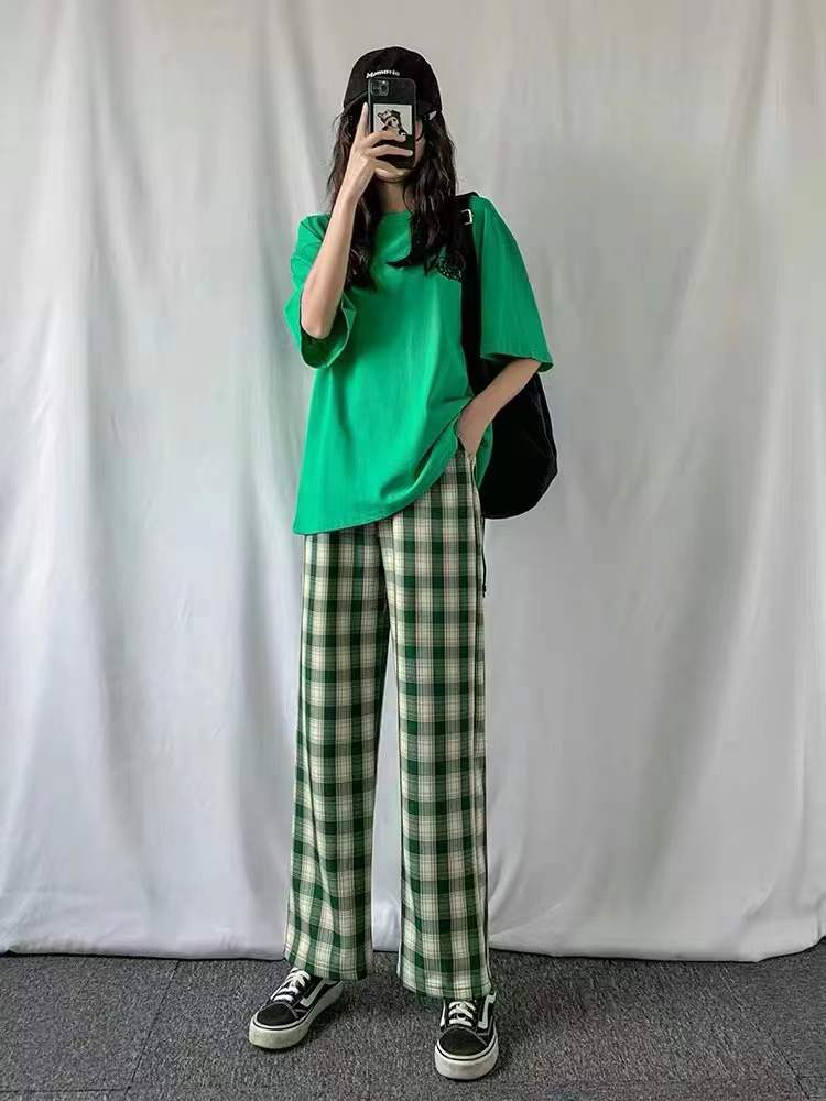 880件爆款女装格子裤外贸服装批发