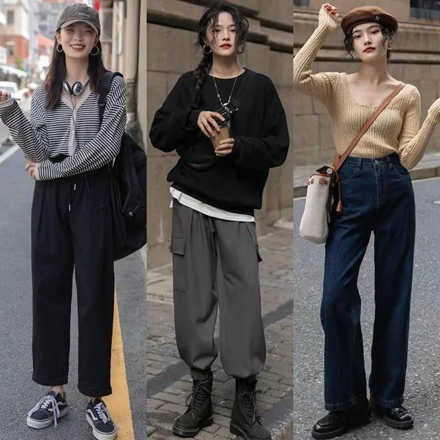麦美美长裤穿搭